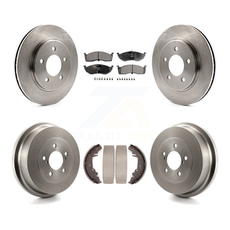 Front Rear Brake Rotor Ceramic Pad Drum Kit For Dodge Caravan Grand Plymouth Voyager Town K8T-105817