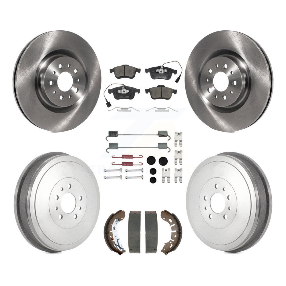 Front Rear Disc Brake Rotor Ceramic Pad & Drum Kit (7Pc) For 2015-2021 Ram ProMaster City K8T-105821