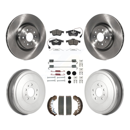 Front Rear Disc Brake Rotor Ceramic Pad & Drum Kit (7Pc) For 2015-2021 Ram ProMaster City K8T-105821