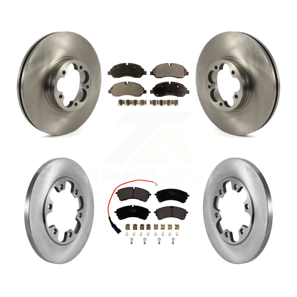 Front Rear Disc Brake Rotors And Ceramic Pads Kit For 2023 Ford Transit-350 HD RWD K8T-105827