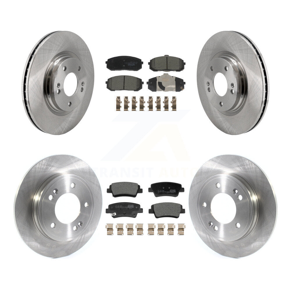 Front Rear Disc Brake Rotor Ceramic Pad Kit For Hyundai Elantra With Manual Parking K8T-105836