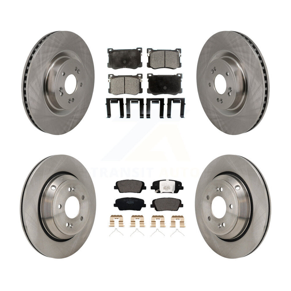Front Rear Disc Brake Rotors And Ceramic Pads Kit For 2018-2020 Genesis G80 3.3L K8T-105840