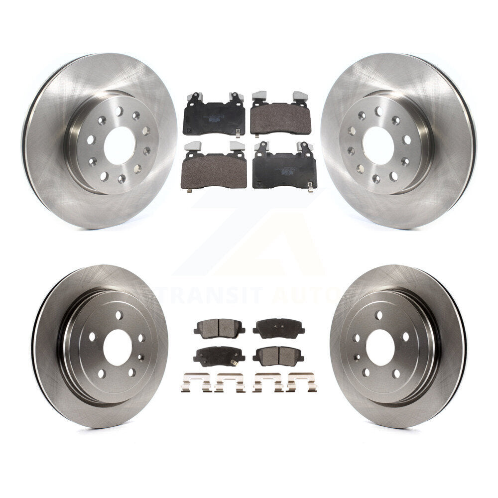 Front Rear Disc Brake Rotors And Ceramic Pads Kit For Cadillac CTS K8T-105842