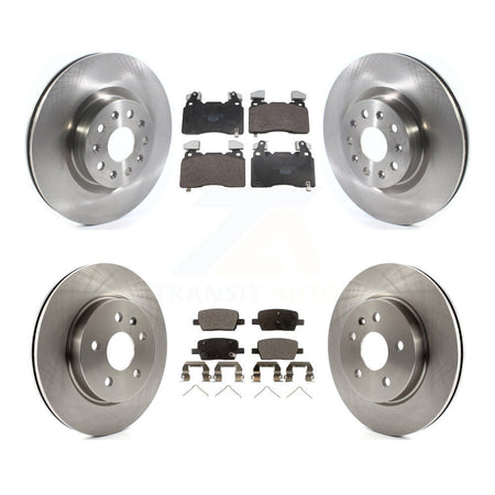 Front Rear Brake Rotor & Ceramic Pad Kit For Cadillac CT6 With 345mm Diameter K8T-105845
