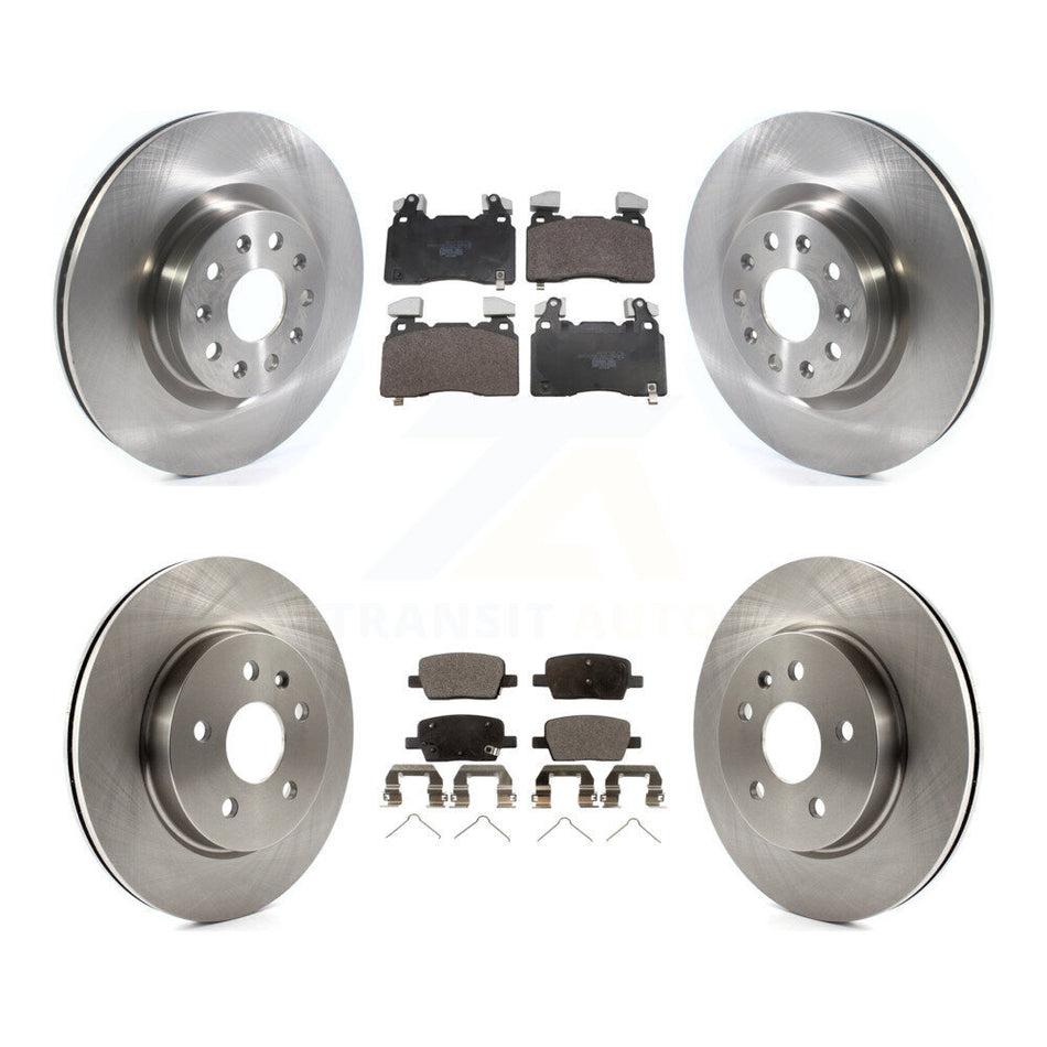 Front Rear Brake Rotor & Ceramic Pad Kit For Cadillac CT6 With 345mm Diameter K8T-105845