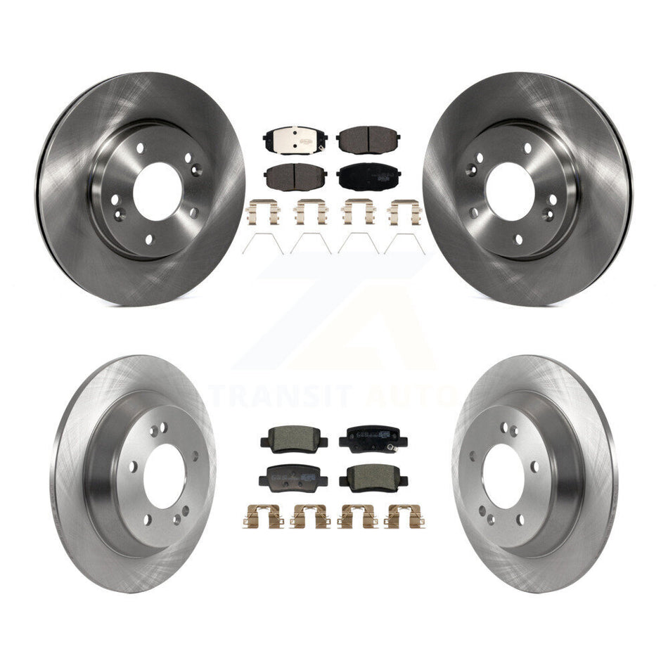 Front Rear Disc Brake Rotors & Ceramic Pad Kit For Kia Seltos With Electric Parking K8T-105852