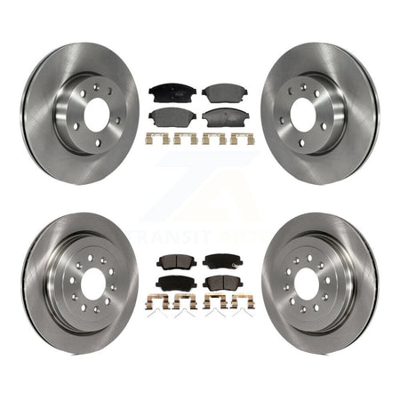 Front Rear Disc Brake Rotors And Ceramic Pads Kit For 2018 Cadillac ATS Base K8T-105858
