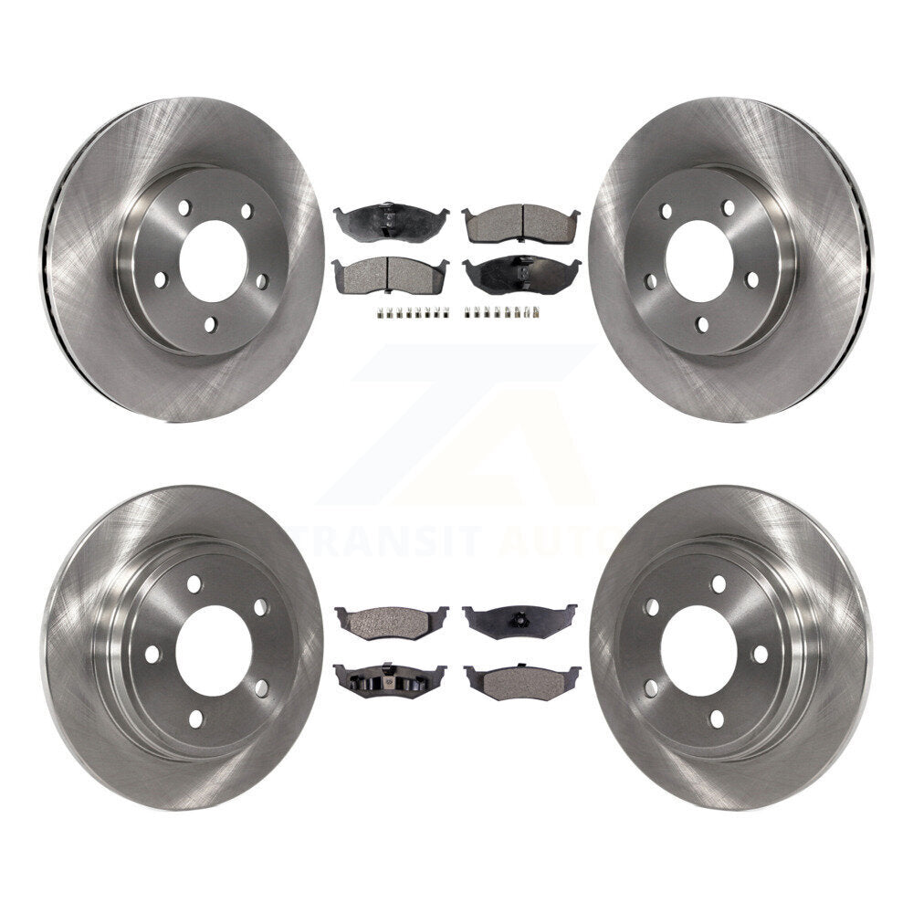 Front Rear Disc Brake Rotor Ceramic Pad Kit For Chrysler Intrepid Dodge 300M Concorde LHS K8T-105863