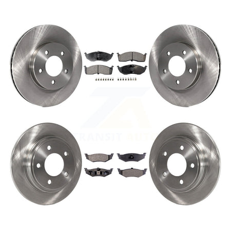 Front Rear Disc Brake Rotor Ceramic Pad Kit For Chrysler Intrepid Dodge 300M Concorde LHS K8T-105863