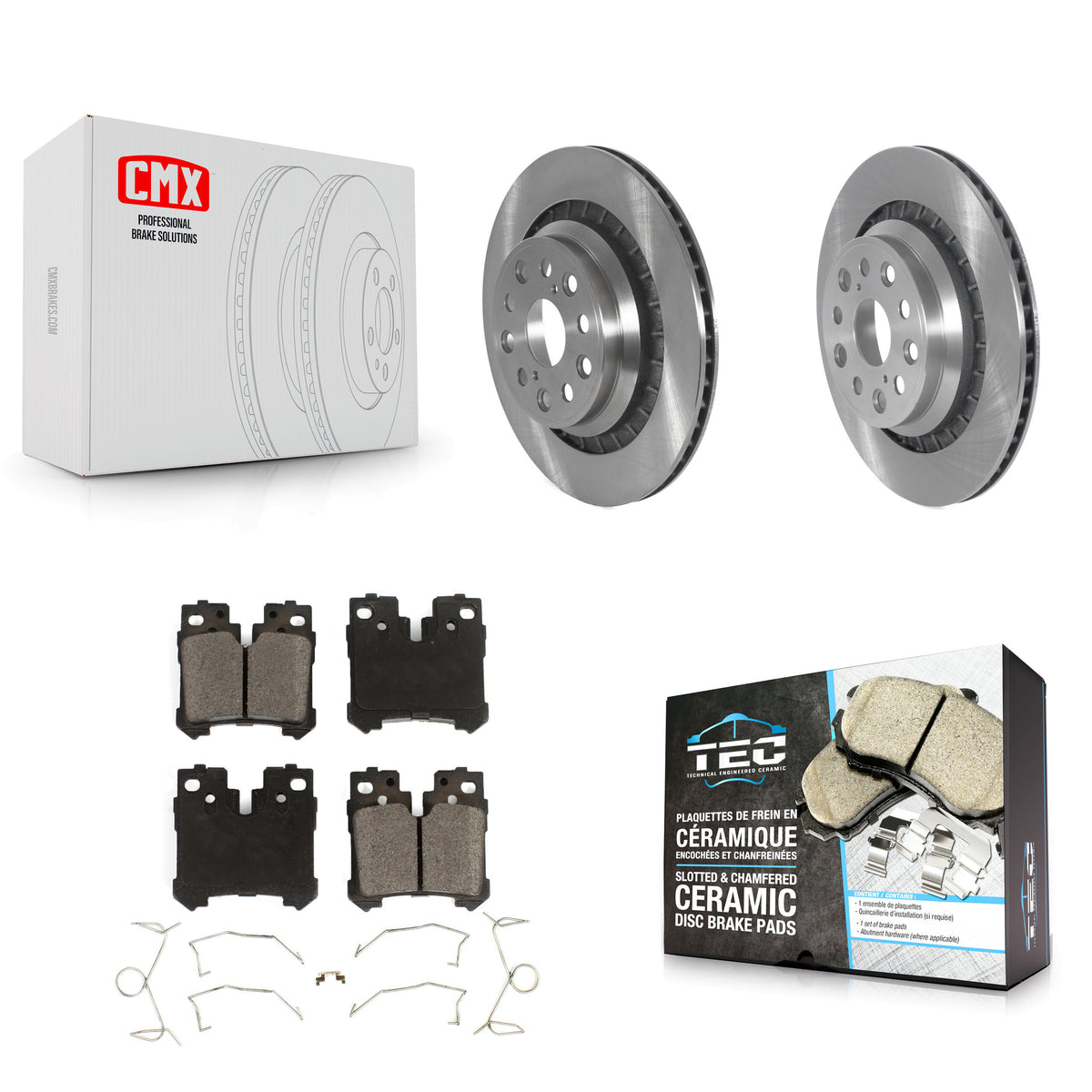 Rear Disc Brake Rotors And Ceramic Pads Kit For Lexus LS460 LS600h K8T-105868
