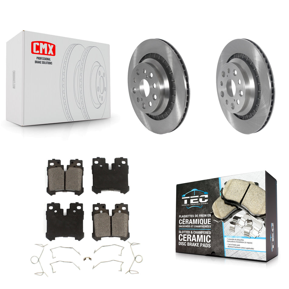 Rear Disc Brake Rotors And Ceramic Pads Kit For Lexus LS460 LS600h K8T-105868