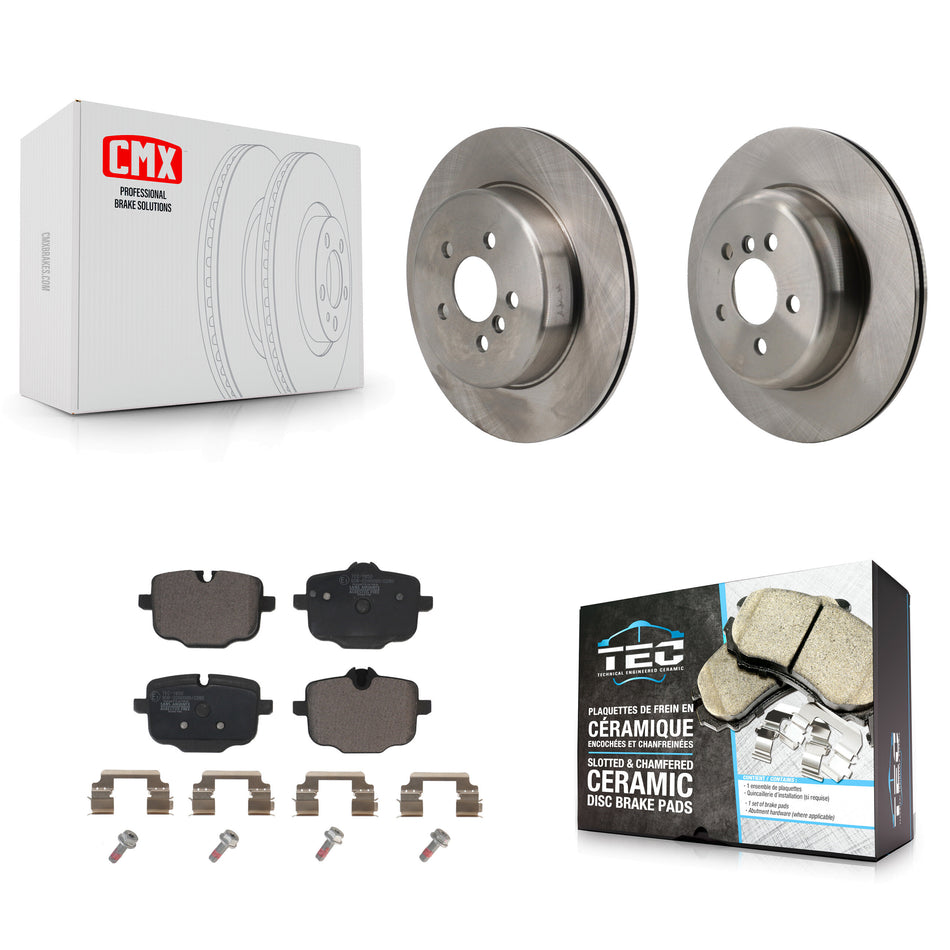 Rear Disc Brake Rotors Ceramic Pad Kit For BMW 540i xDrive With 330mm Diameter Rotor K8T-105870