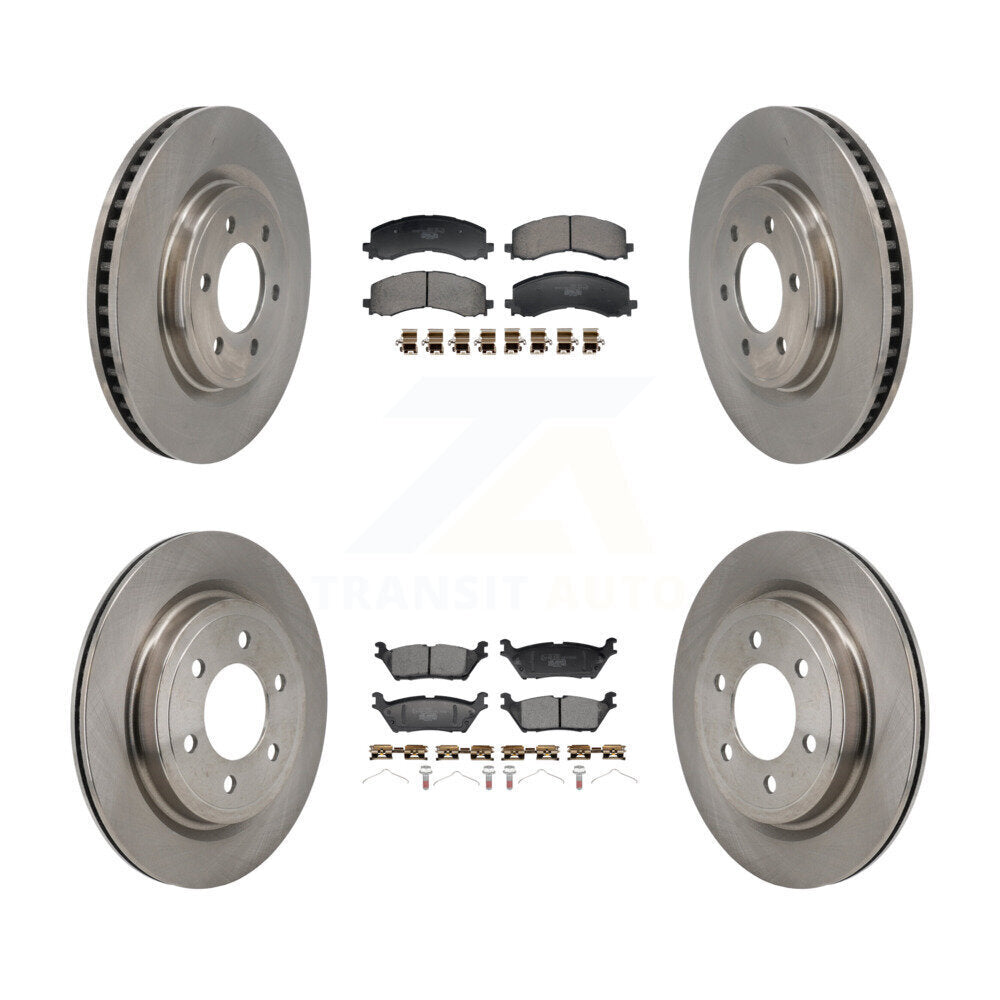 Front Rear Disc Brake Rotors And Ceramic Pads Kit For Ford F-150 Lightning K8T-105877