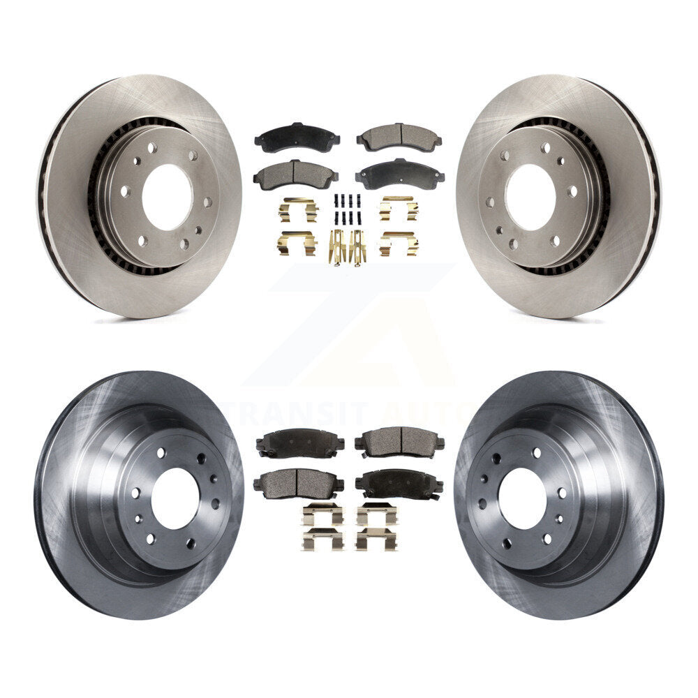 Front Rear Disc Brake Rotors Ceramic Pad Kit For 2006 Isuzu Ascender With 3rd Row Seating K8T-105885