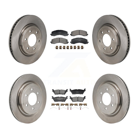 Front Rear Disc Brake Rotor Ceramic Pad Kit For Ford F-150 With 350mm Diameter K8T-105886