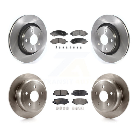 Front Rear Disc Brake Rotors And Ceramic Pads Kit For Jeep Wrangler JK K8T-105890