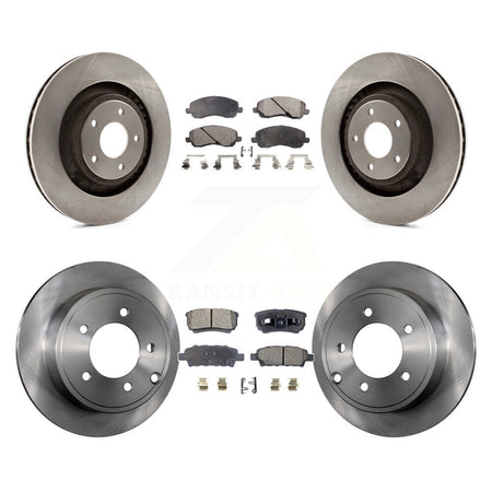 Front Rear Brake Rotors Ceramic Pad Kit For Dodge Caliber With 340mm Diameter Rotor K8T-105892
