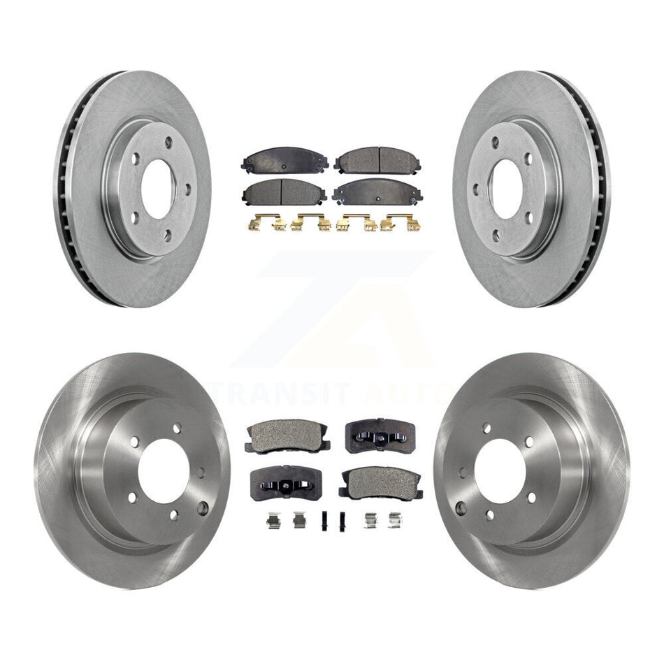 Front Rear Brake Rotors Ceramic Pad Kit For Dodge Caliber With 276mm Diameter Rotor K8T-105893