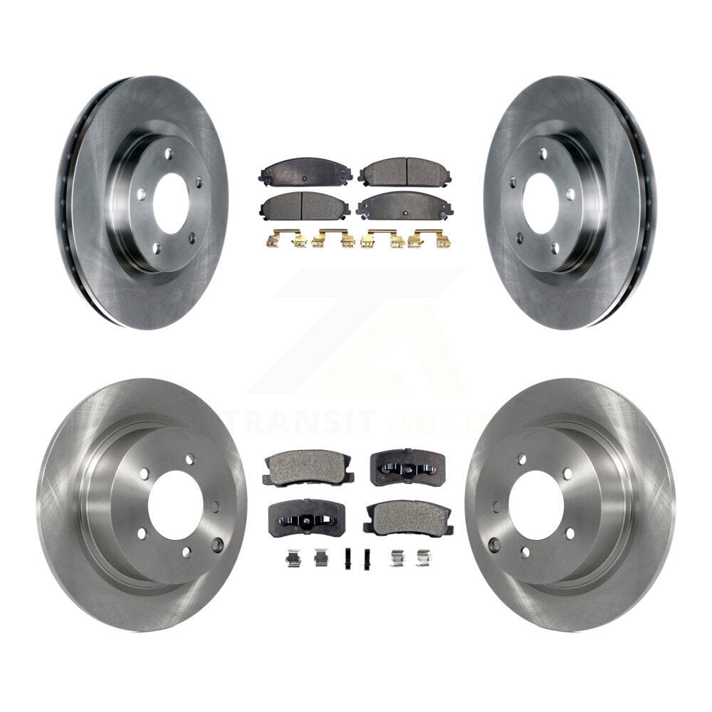 Front Rear Brake Rotors Ceramic Pad Kit For Dodge Caliber With 294mm Diameter Rotor K8T-105894