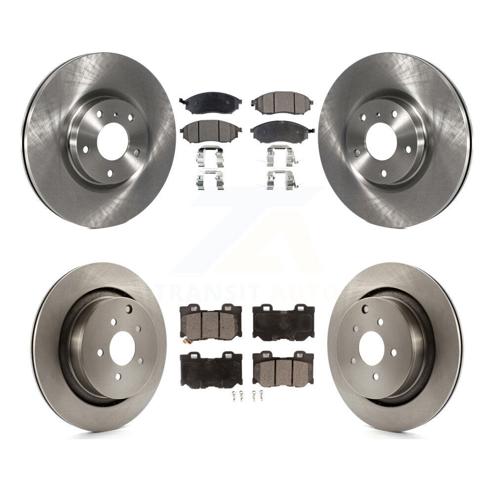 Front Rear Disc Brake Rotors And Ceramic Pads Kit For INFINITI M37 QX70 Q70 Q70L M56 M35h K8T-105896
