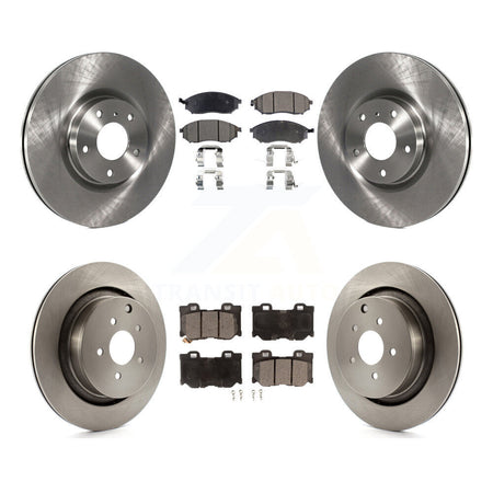 Front Rear Disc Brake Rotors And Ceramic Pads Kit For INFINITI M37 QX70 Q70 Q70L M56 M35h K8T-105896