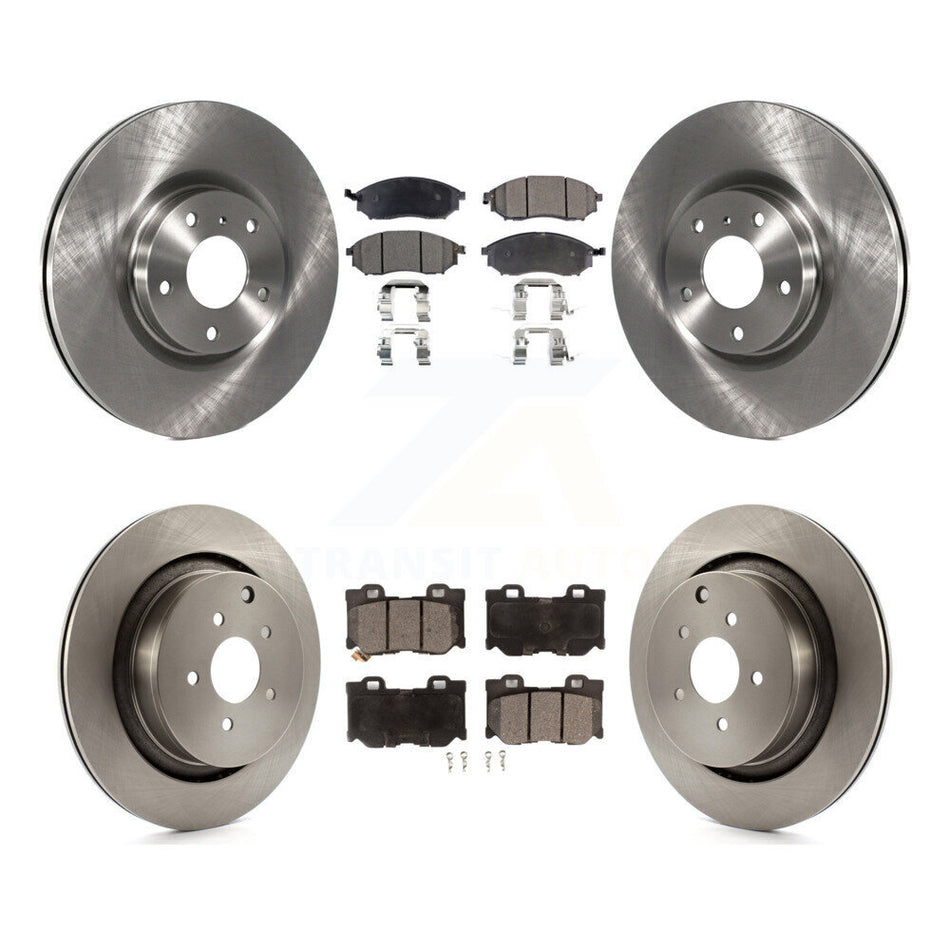 Front Rear Disc Brake Rotors And Ceramic Pads Kit For INFINITI M37 QX70 Q70 Q70L M56 M35h K8T-105896