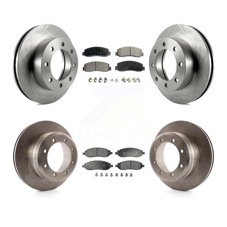 Front Rear Brake Rotors & Ceramic Pad Kit For Ford F-250 Super Duty With Dual Wheels K8T-105899