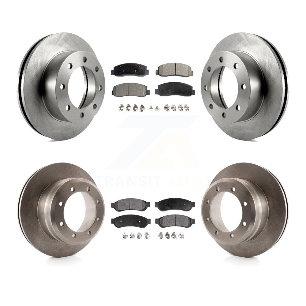 Front Rear Brake Rotors & Ceramic Pad Kit For Ford F-250 Super Duty With Dual Wheels K8T-105900