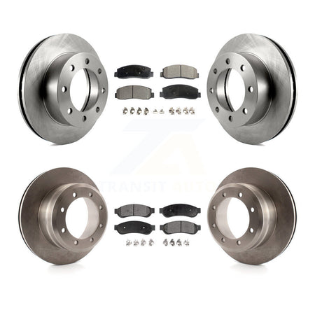 Front Rear Brake Rotors & Ceramic Pad Kit For Ford F-250 Super Duty With Dual Wheels K8T-105900