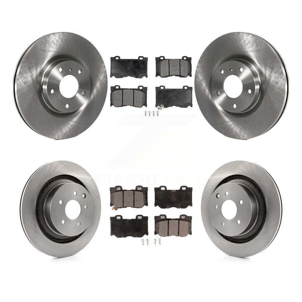 Front Rear Brake Rotors Ceramic Pad Kit For 2009-2013 INFINITI G37 AWD With Brembo Brakes K8T-105902