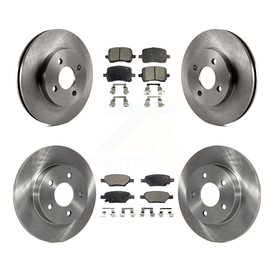 Front Rear Disc Brake Rotor And Ceramic Pad Kit For 2007-2008 Pontiac G5 rear brakes K8T-105903