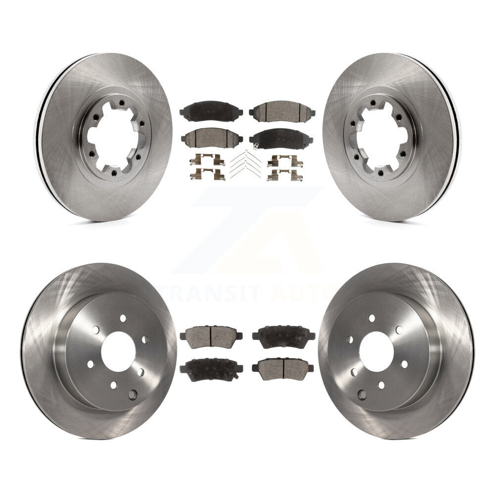 Front Rear Disc Brake Rotors And Ceramic Pads Kit For 2004 Nissan Pathfinder From 08 04 K8T-105907