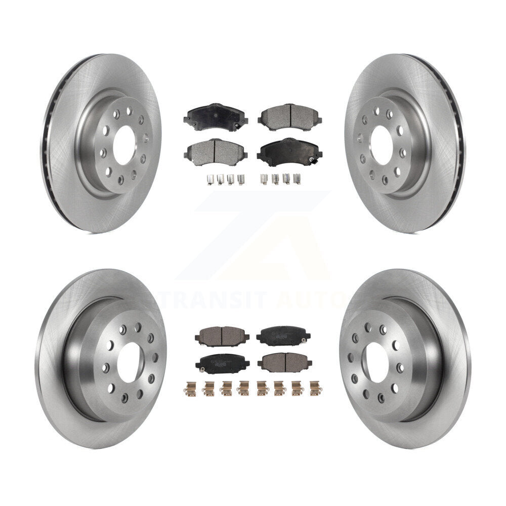 Front Rear Disc Brake Rotors And Ceramic Pads Kit For 2018-2020 Jeep Wrangler Sport K8T-105908