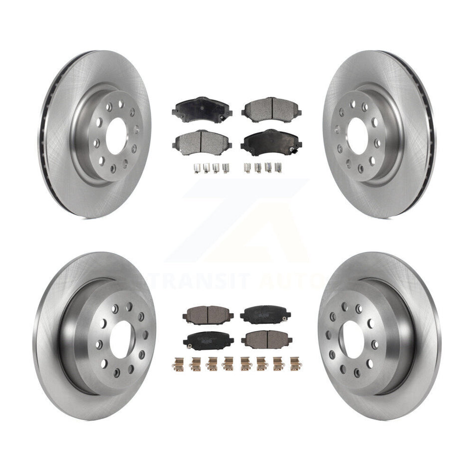 Front Rear Disc Brake Rotors And Ceramic Pads Kit For 2018-2020 Jeep Wrangler Sport K8T-105908