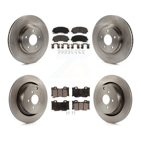 Front Rear Disc Brake Rotor Ceramic Pad Kit For INFINITI Q50 Q60 With Dual Piston Caliper K8T-105914