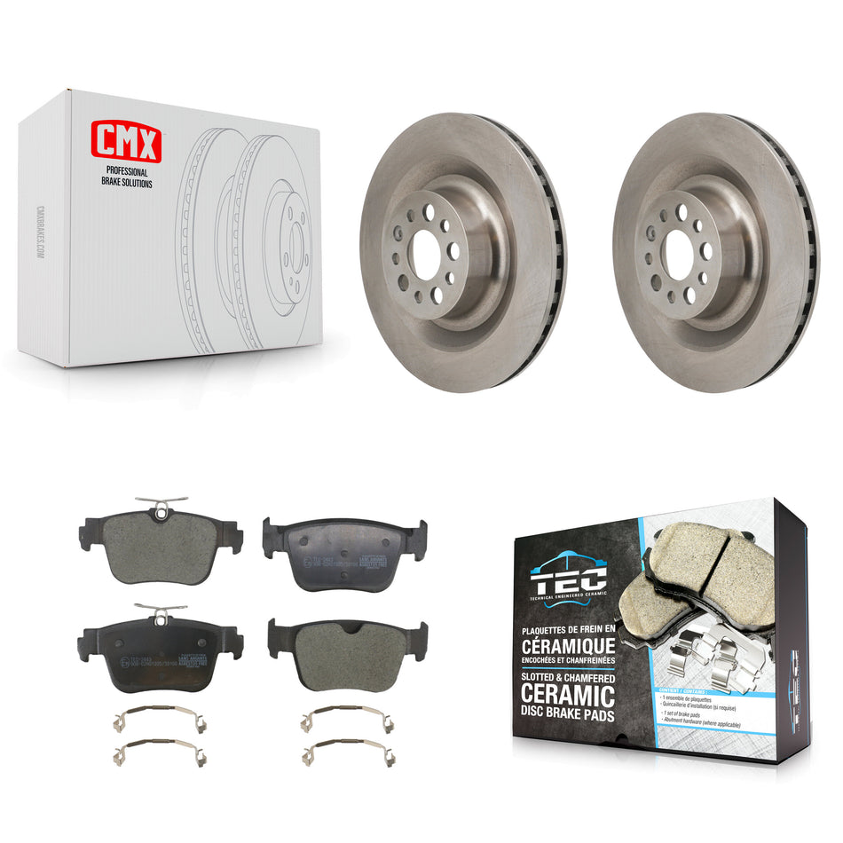 Front Disc Brake Rotors And Ceramic Pads Kit For 2022-2023 Tesla X Base K8T-105928