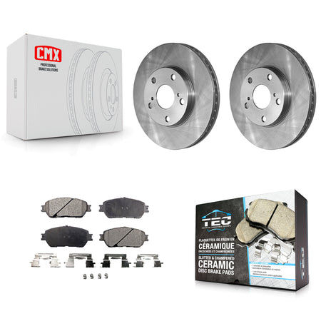 Front Brake Rotor Ceramic Pad Kit For 05-06 Toyota Camry SE XLE With 275mm Diameter K8T-105932