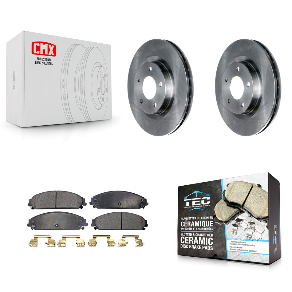 Front Brake Rotor Ceramic Pad Kit For Dodge Caliber SRT-4 With 294mm Diameter K8T-105934