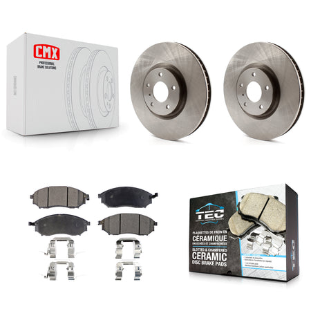 Front Brake Rotor & Ceramic Pad Kit For INFINITI G37 Sedan with RWD Without Brembo Brakes K8T-105937