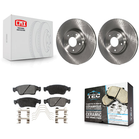 Front Brake Rotor & Ceramic Pad Kit For INFINITI G37 Coupe with AWD Without Brembo Brakes K8T-105938