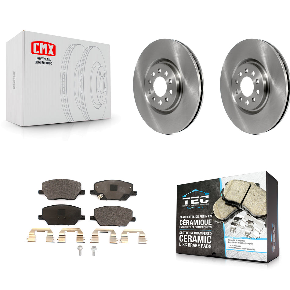 Front Disc Brake Rotors And Ceramic Pads Kit For 2023 Jeep Compass Dodge Hornet K8T-105948