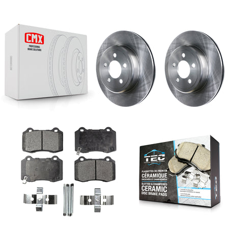 Rear Disc Brake Rotors And Ceramic Pads Kit For Chrysler 300 With Brembo Brakes K8T-105956