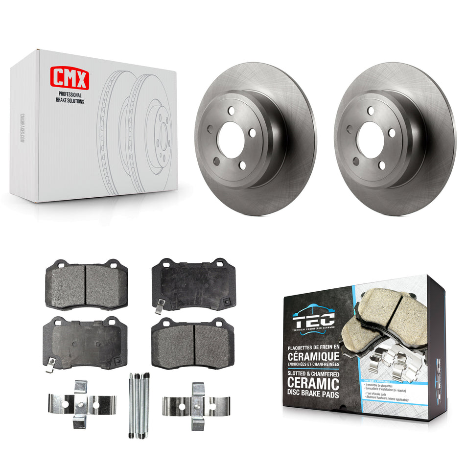 Rear Brake Rotor & Ceramic Pad Kit For 2016 Chrysler 300 RWD with 3.6L With Brembo Brakes K8T-105957