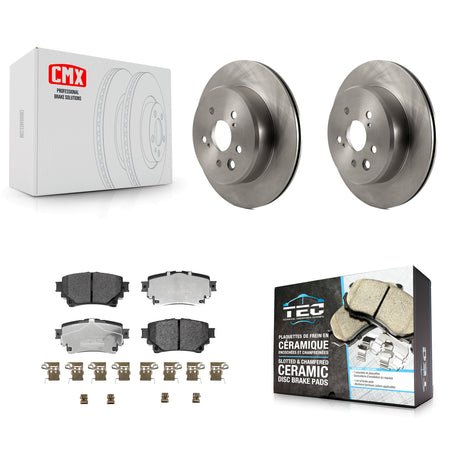 Rear Disc Brake Rotors And Ceramic Pads Kit For 2021 Lexus IS350 RC350 RC300 K8T-105960