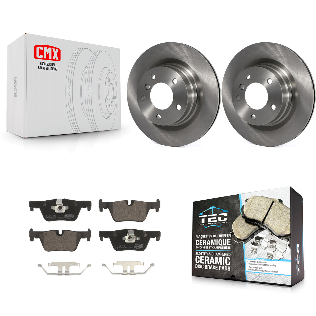 Rear Disc Brake Rotors And Ceramic Pads Kit For BMW 328i K8T-105965