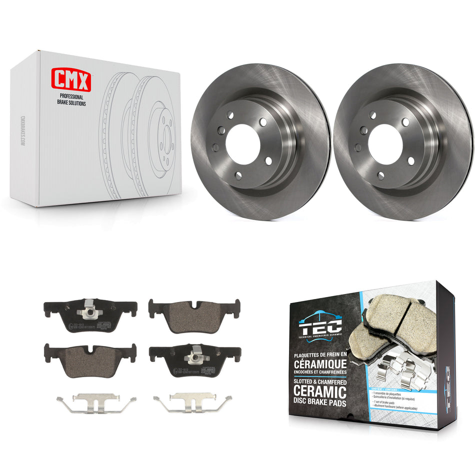 Rear Disc Brake Rotors And Ceramic Pads Kit For BMW 328i K8T-105965