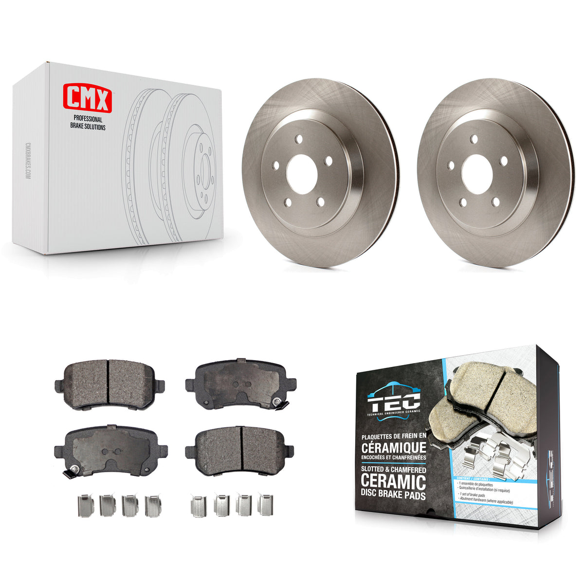 Rear Disc Brake Rotors And Ceramic Pads Kit For 2004-2007 Ford Freestar Mercury Monterey K8T-105969