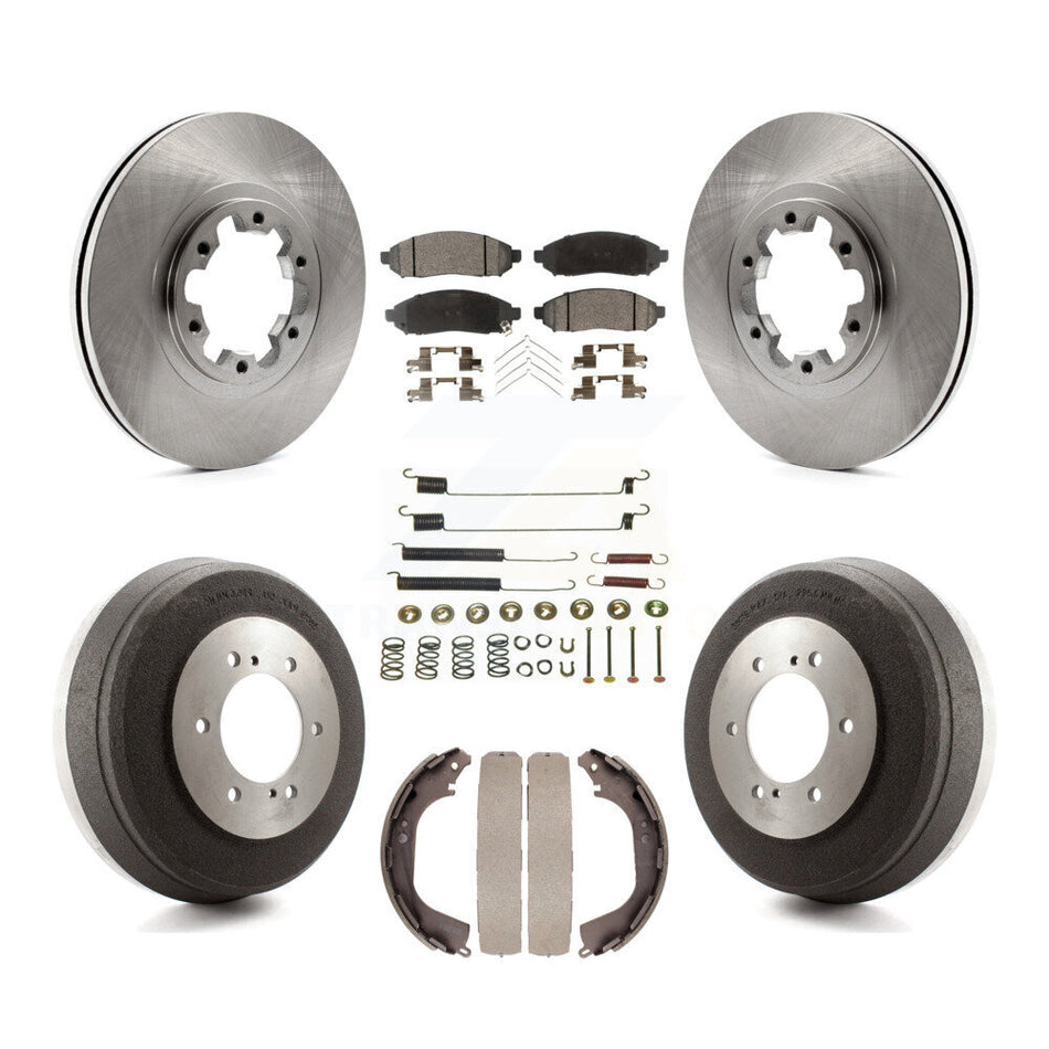 Front Rear Brake Rotor Ceramic Pad & Drum Kit (7Pc) For 2004 Nissan Pathfinder From 08 04 K8T-105970