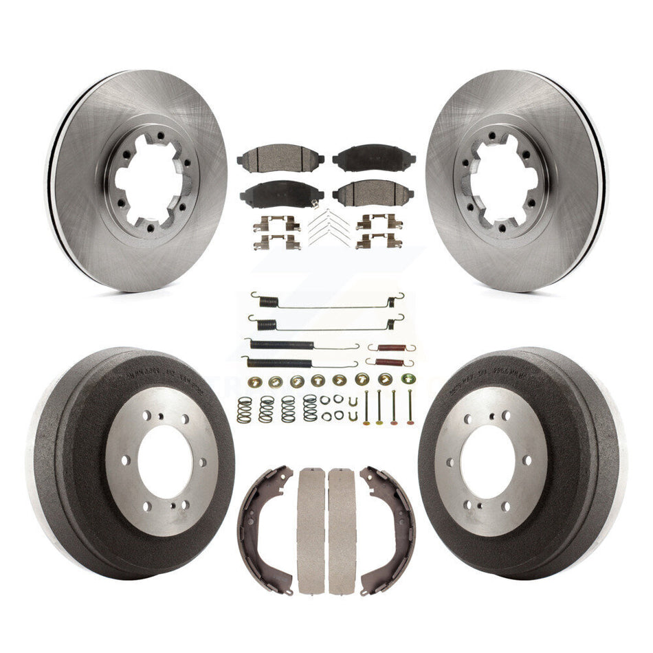 Front Rear Brake Rotor Ceramic Pad & Drum Kit (7Pc) For 2004 Nissan Pathfinder From 08 04 K8T-105970