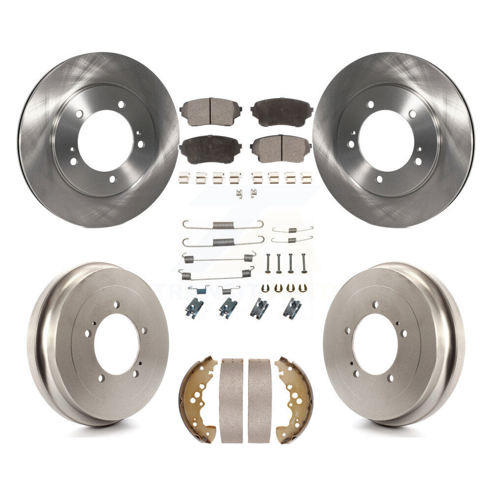 Front Rear Disc Brake Rotors Ceramic Pads And Drum Kit (7Pc) For Suzuki XL-7 K8T-105971